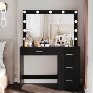 Matte black dressing table 
